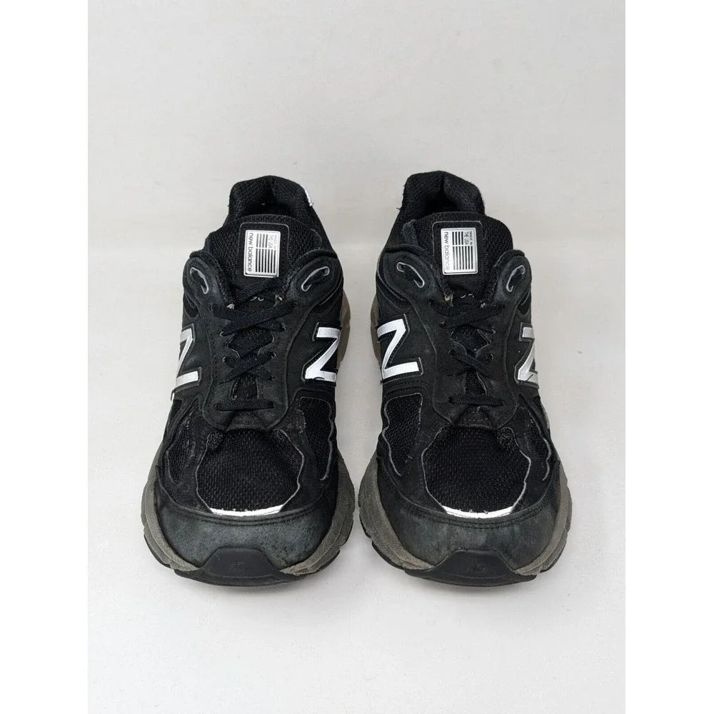 New Balance Women's 990 V4 Black Suede Shoe Sneaker Made in USA Size 10D W990BK4